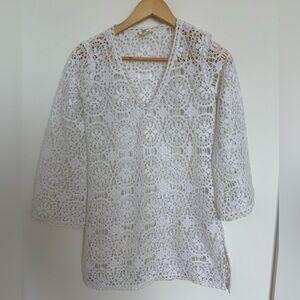Milly white crochet cover up Size P